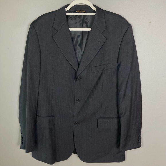 Baroni men's blazer Italy 44R wool Super 150's sportcoat suit